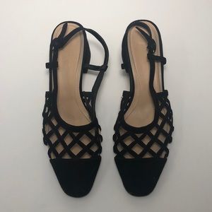 ZARA - black suede sandals